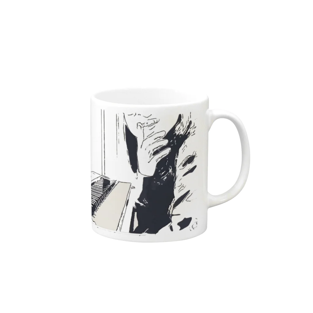 ゐみゐ商店の笑う森山 Mug :right side of the handle