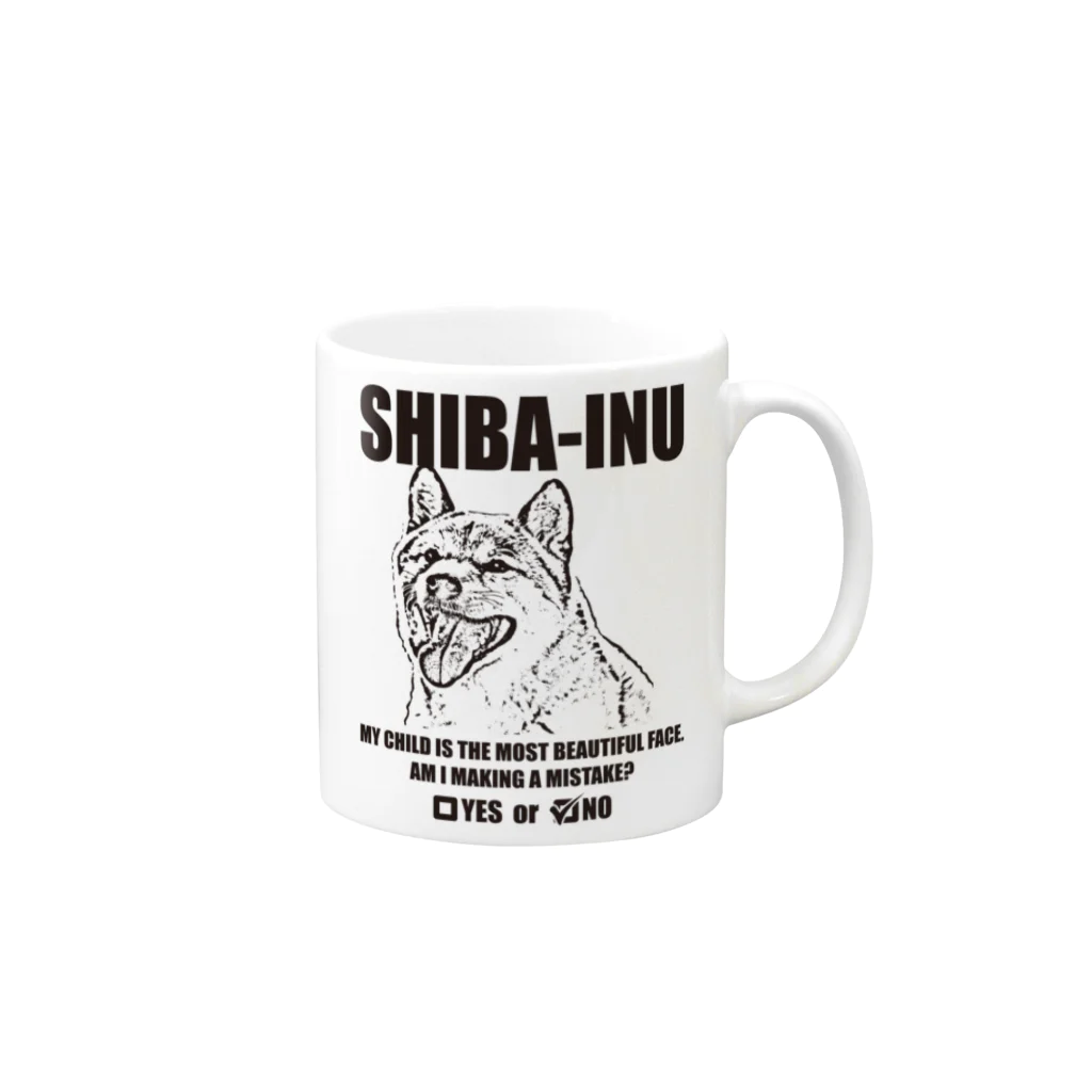 PLAQUE Mag StorieのSHIBA-INU (PL16SB5001) Mug :right side of the handle