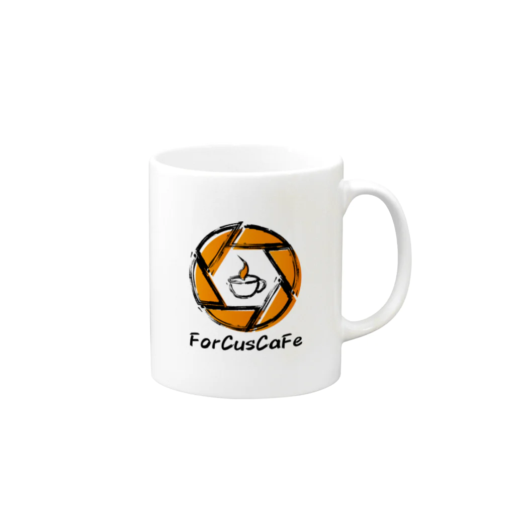 ForCusCaFeのForCusCaFeロゴ マグカップの取っ手の右面