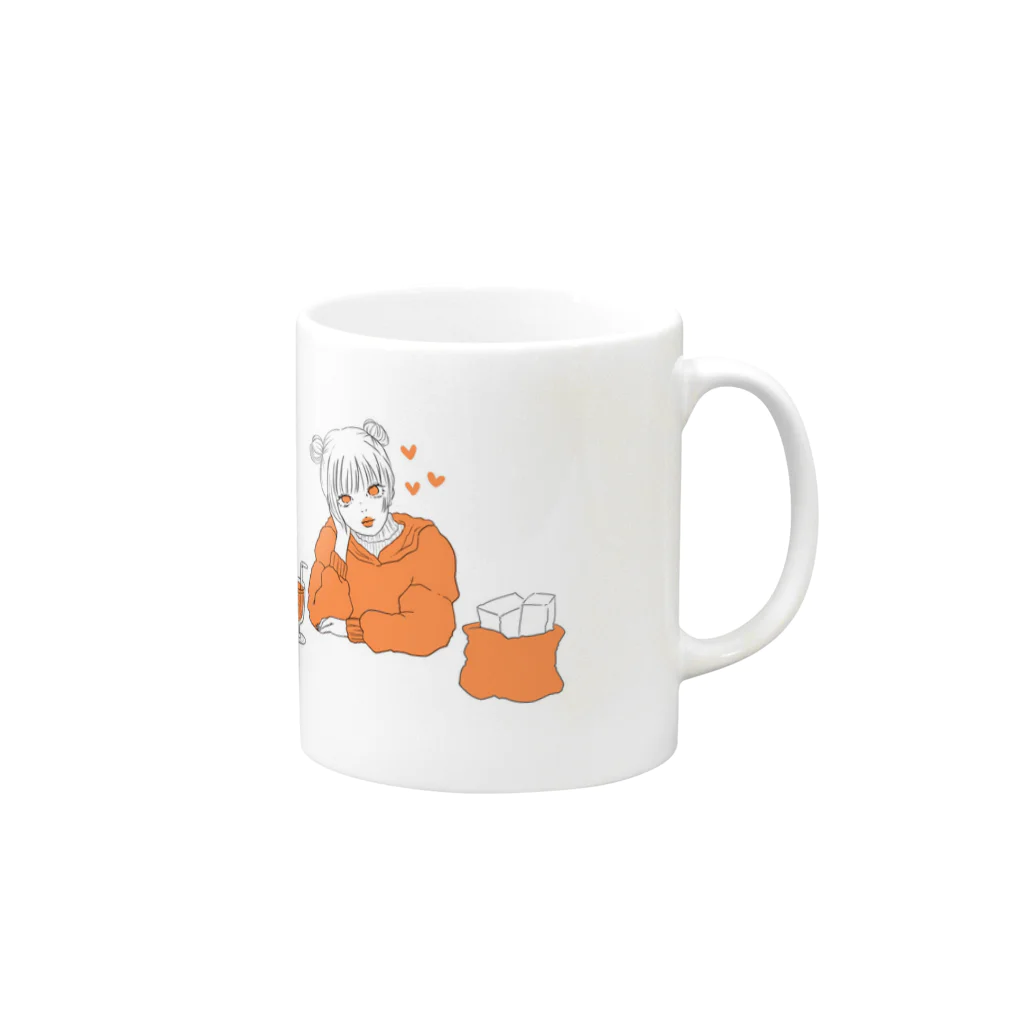 ぉょょ 部のMikan Mug :right side of the handle