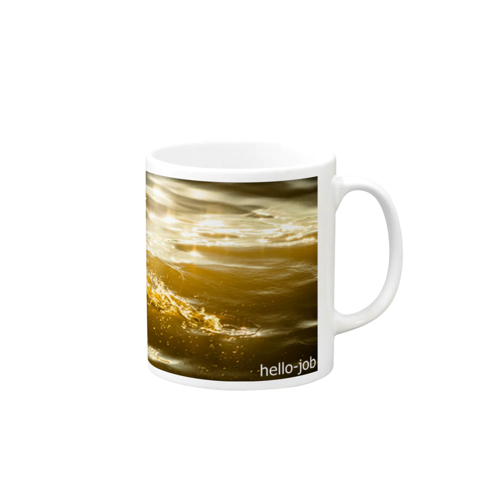 hello-jobの幸運グッズ（健康運） Mug :right side of the handle