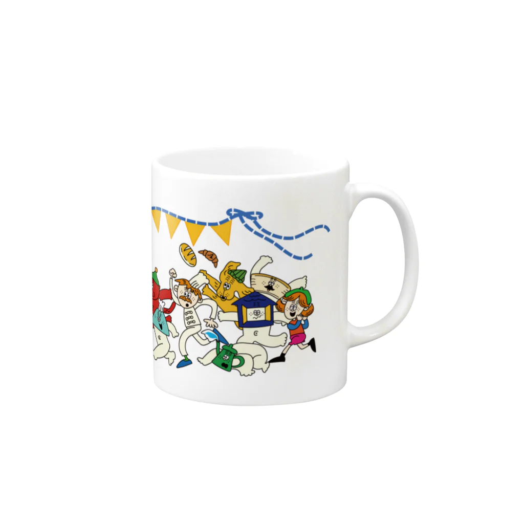 RIKOのにぎやかフレンズ（カラー） Mug :right side of the handle