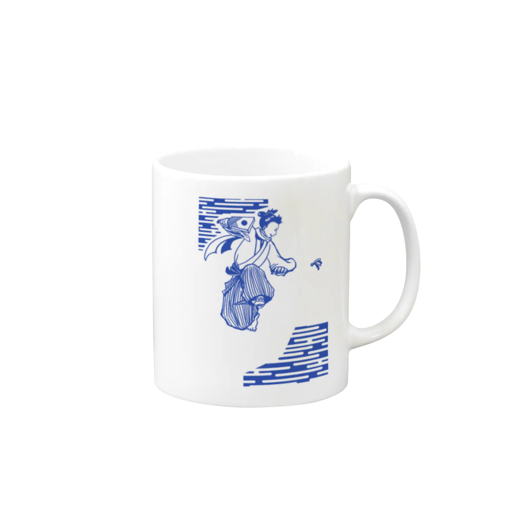 青春のぬらめきのハゴイタバトルBoy Mug :right side of the handle