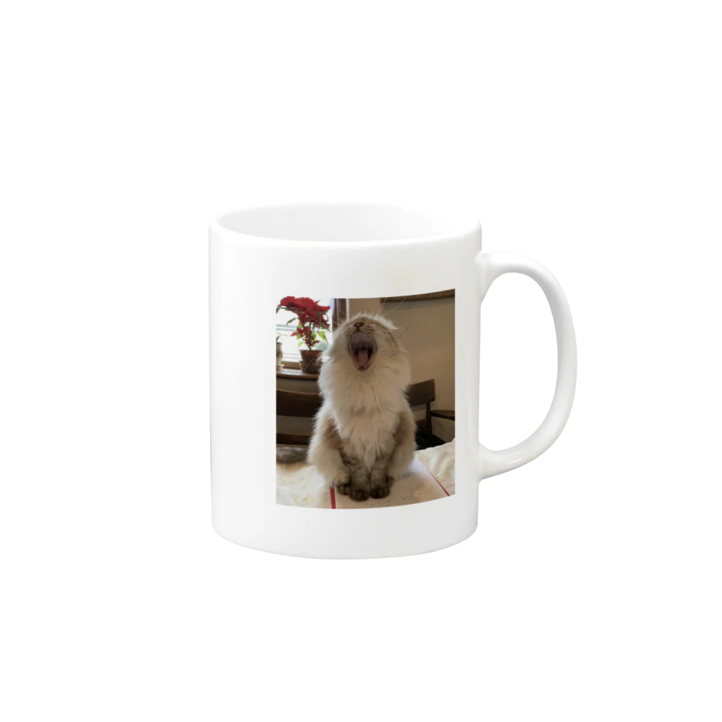 Photoshopのどうも、寝子です Mug :right side of the handle