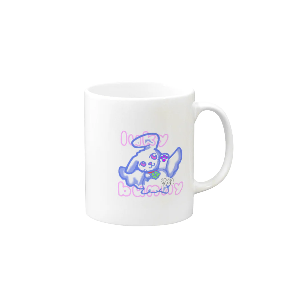 Rinrinのまねきうさぎ Mug :right side of the handle