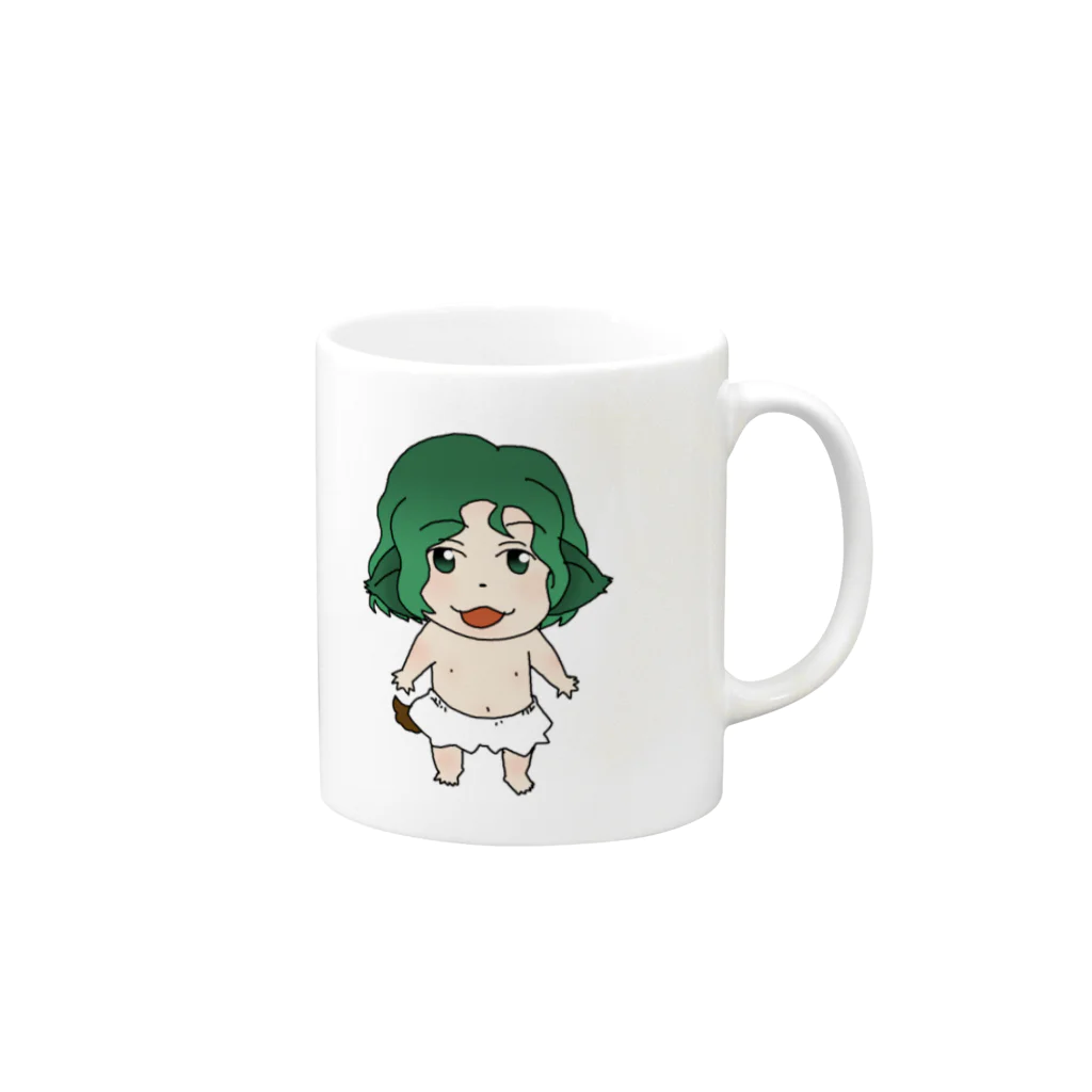 カッコ3のGreen Baby！ ~元気な赤ちゃん~ Mug :right side of the handle