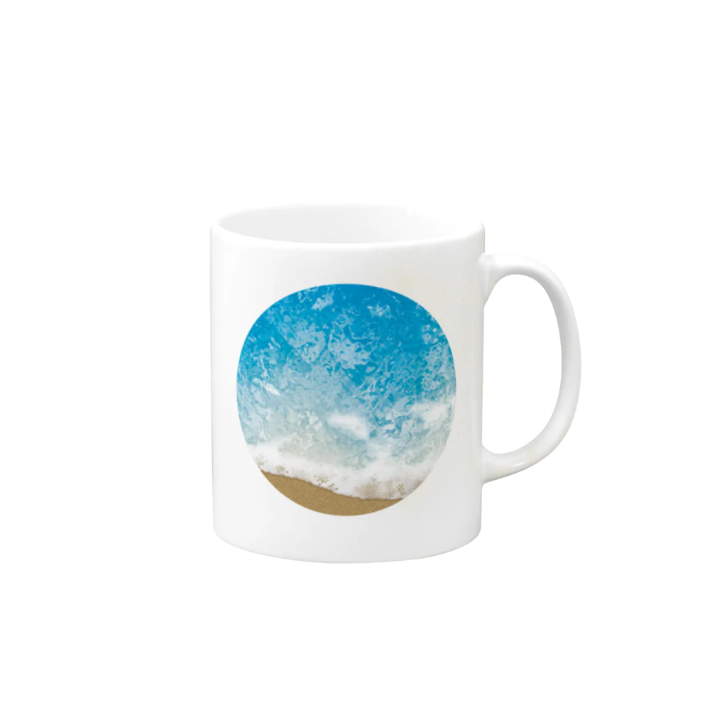 どんぶらこの海 Mug :right side of the handle