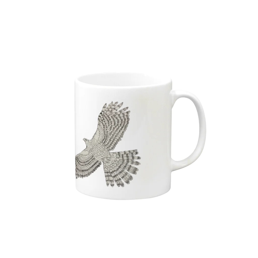 Coshi-Mild-Wildのクーパーハイタカ Mug :right side of the handle