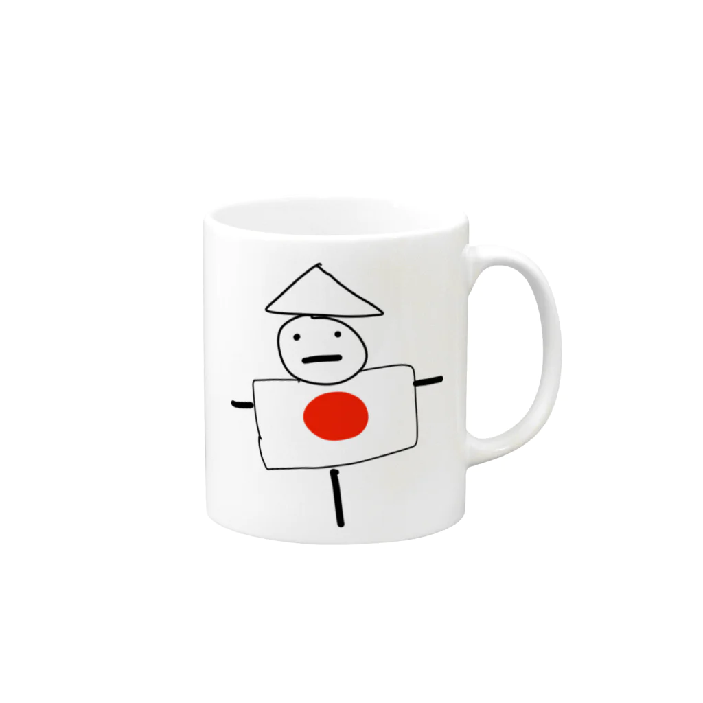 Rock Style Hero Originのかかし丸くん Mug :right side of the handle