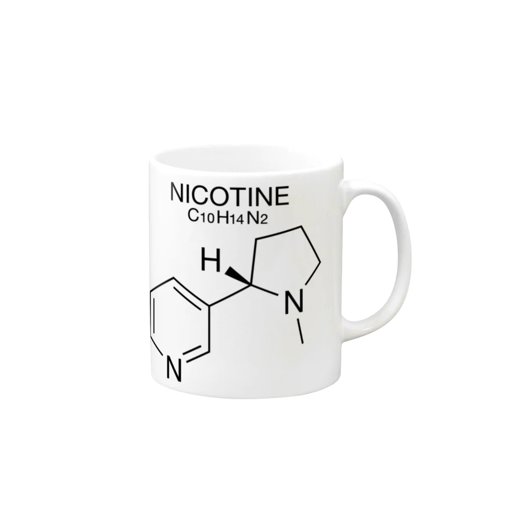 DRIPPEDのNICOTINE C10H14N2-ニコチン- マグカップの取っ手の右面