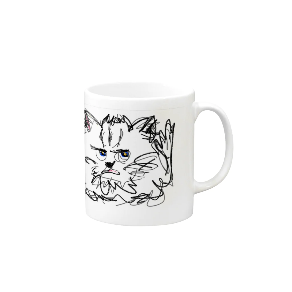 Takahashi_Jr_Tomoharuの猫グッズ Mug :right side of the handle