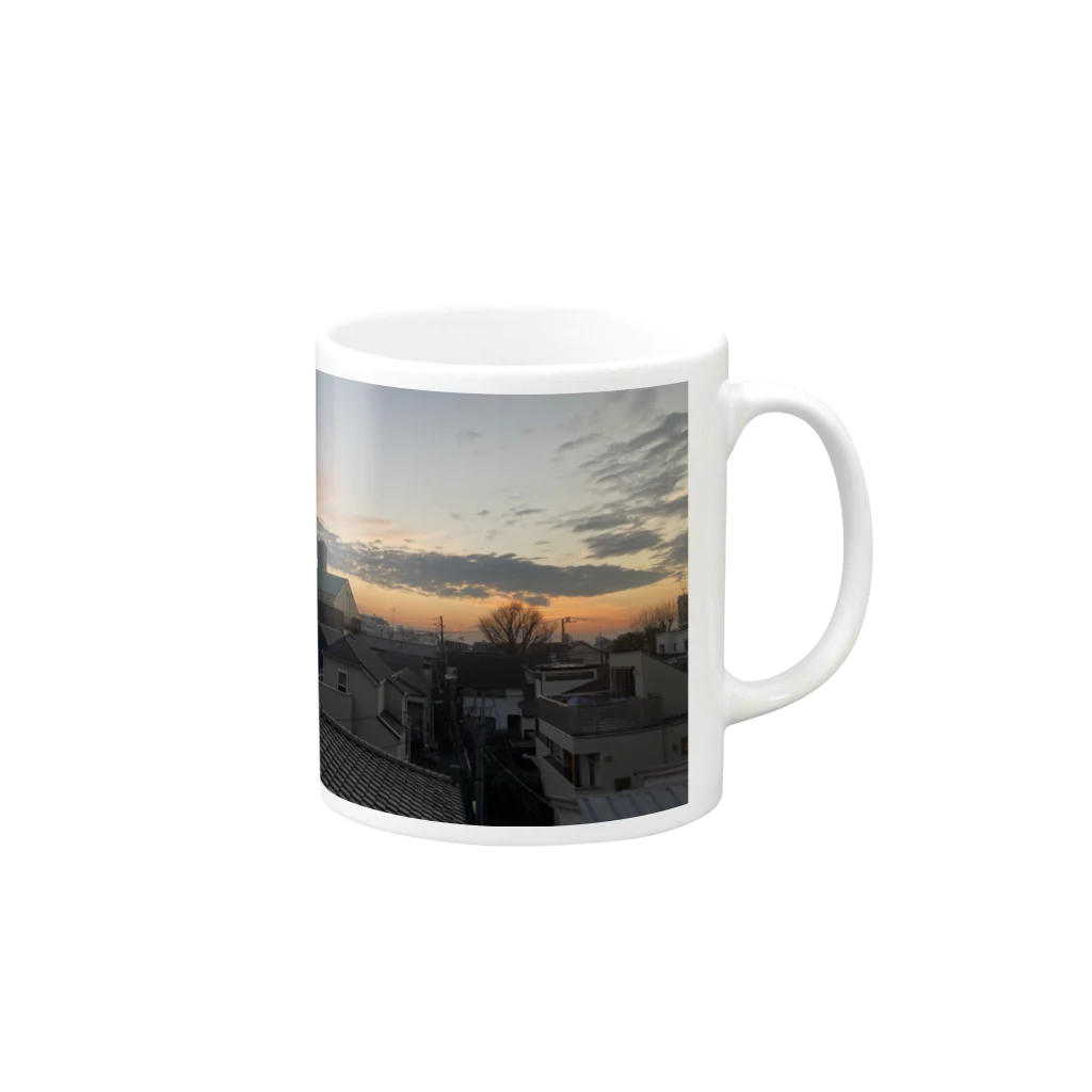 渋江譲二©︎のThe times of my city Mug :right side of the handle