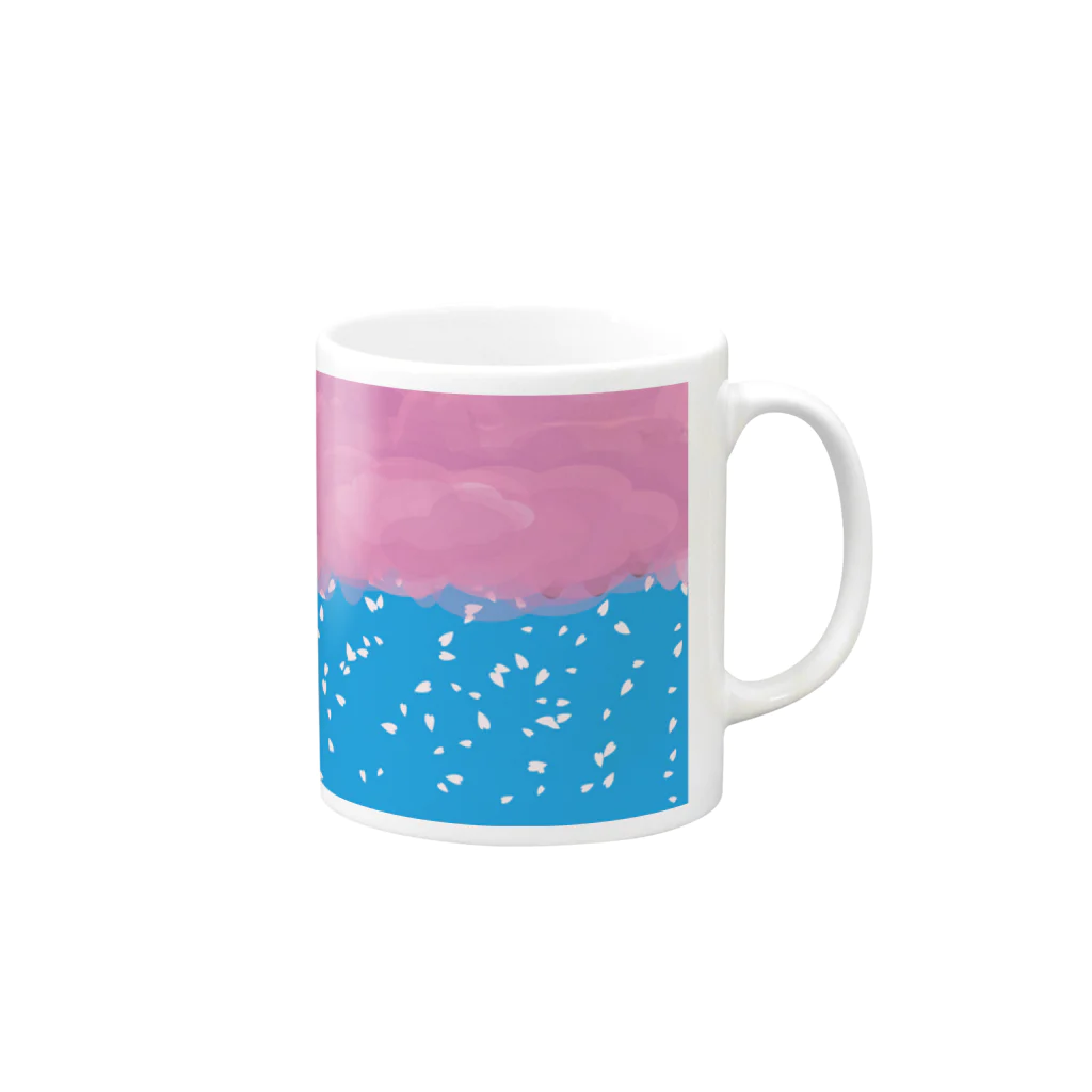 kawaii shopの季節のマグカップ　(春) Mug :right side of the handle