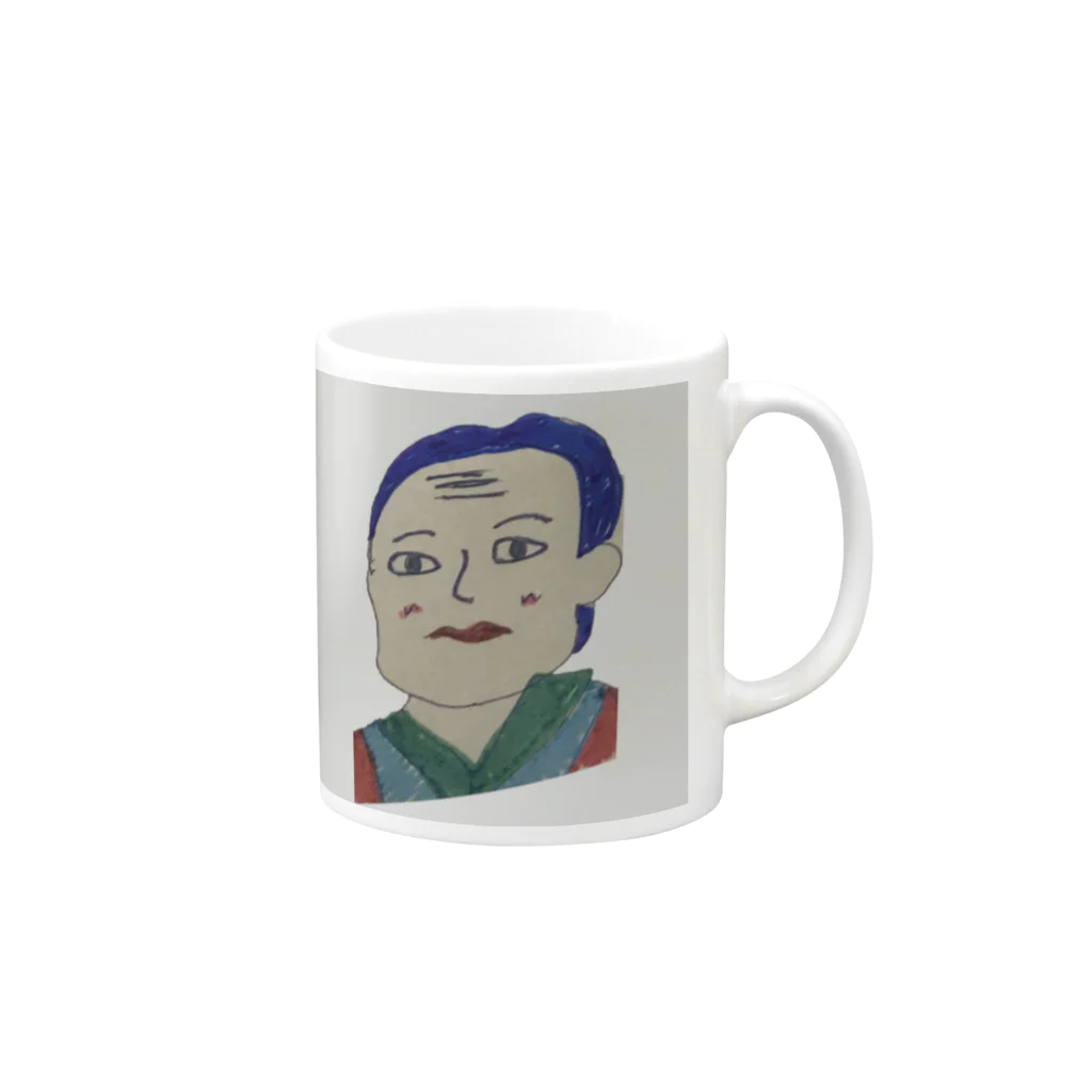 諭吉さんショップの麻吉 Mug :right side of the handle