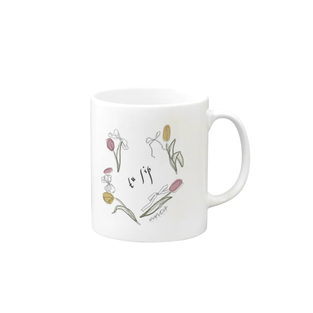 Mandaのtulip Mug :right side of the handle