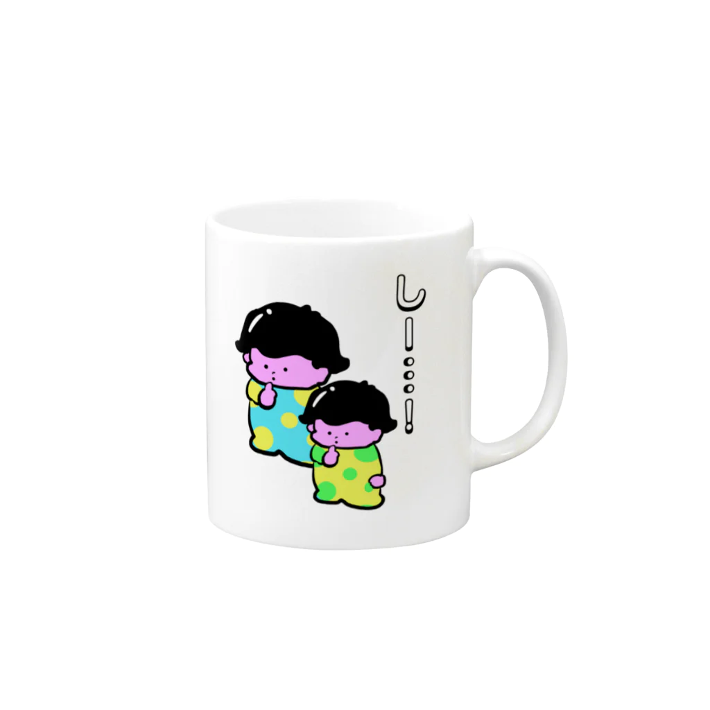 AZNDAショップ！のしー！　サイレントぼうやず Mug :right side of the handle