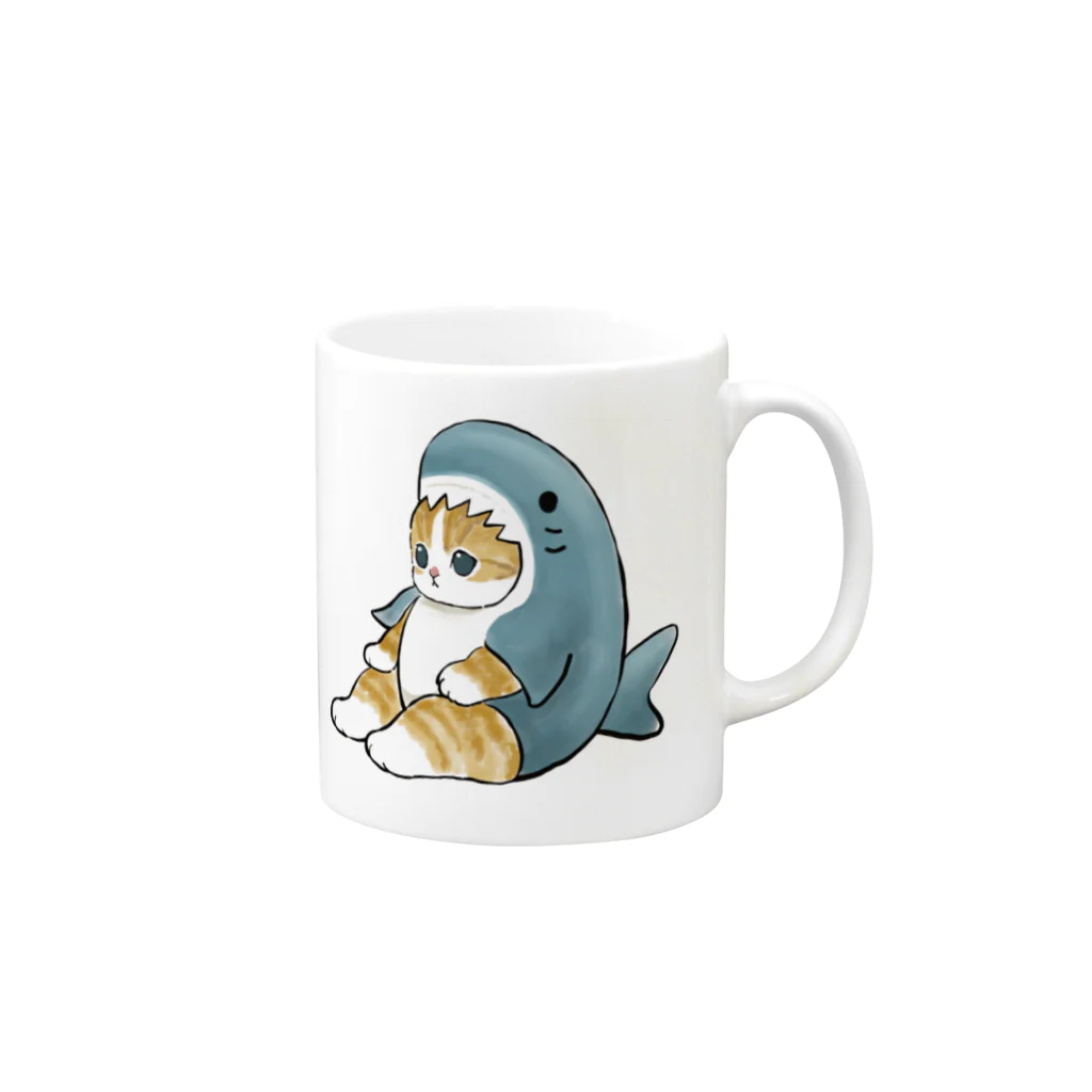 mofusandのサメにゃん Mug :right side of the handle