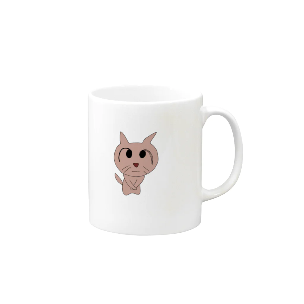 猫　ネコ　ねこのごめんねの気持ち Mug :right side of the handle