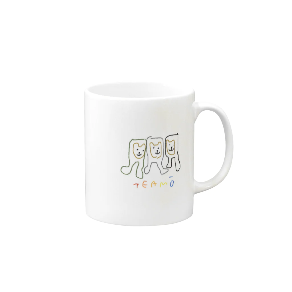 shizuka na shopの仲良し3人組♡ Mug :right side of the handle