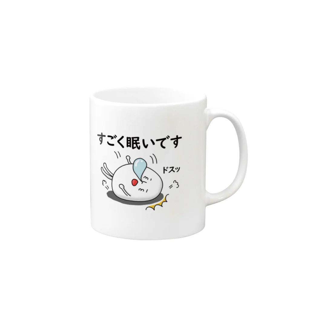 イキチカサービスのすごくねむいじかんも大事なじかん Mug :right side of the handle