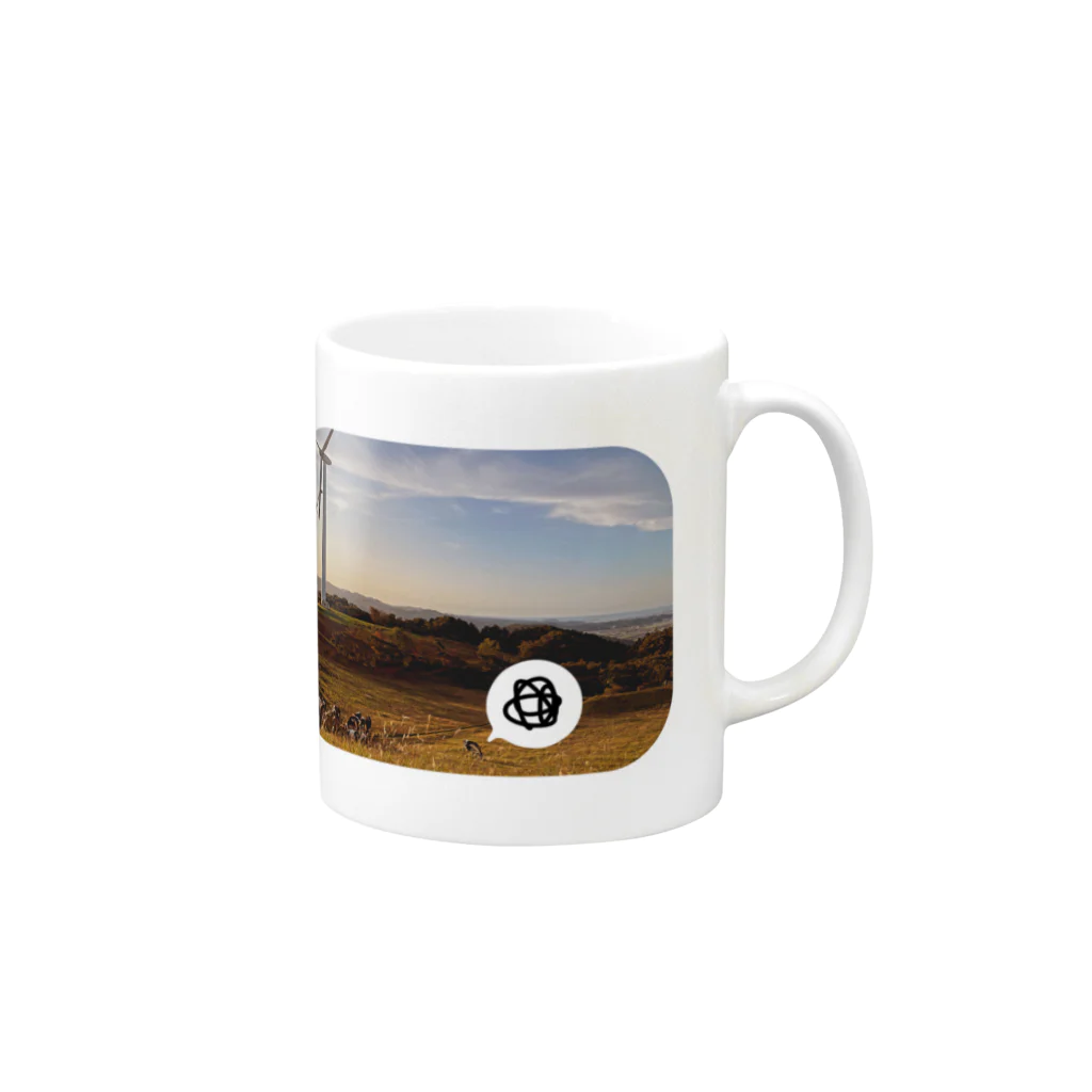 nrtkitの牛さん夕方の気持ち Mug :right side of the handle