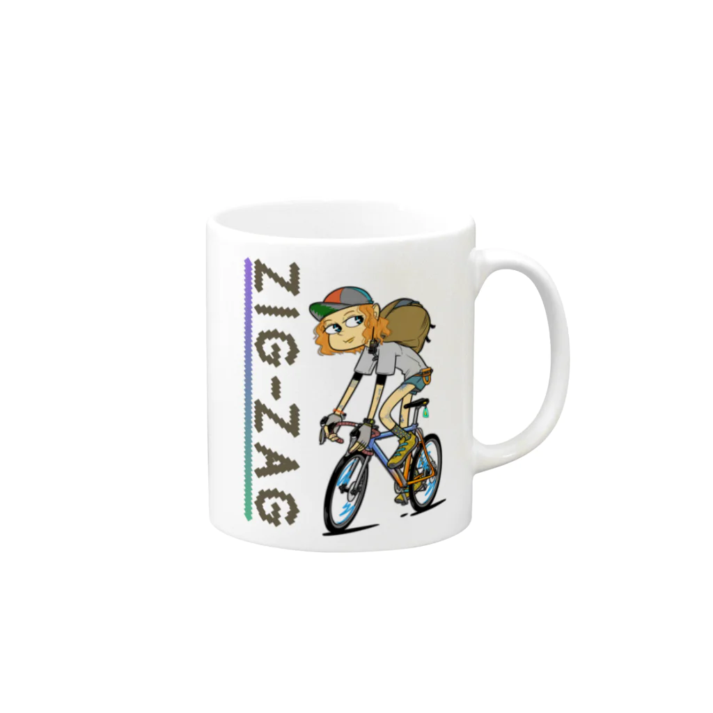 nidan-illustrationの“ZIG-ZAG” 1 マグカップの取っ手の右面
