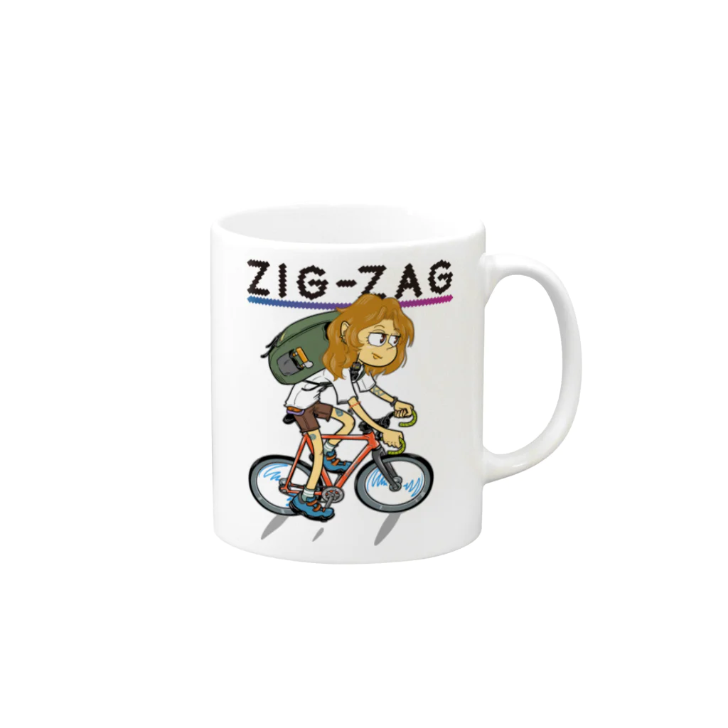 nidan-illustrationの“ZIG-ZAG” 2 Mug :right side of the handle