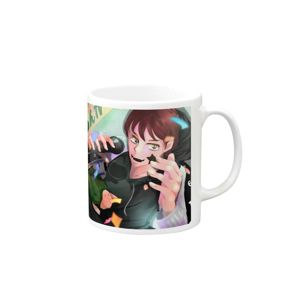 かめちんＳＨＯＰのかめちんTVバッグ Mug :right side of the handle