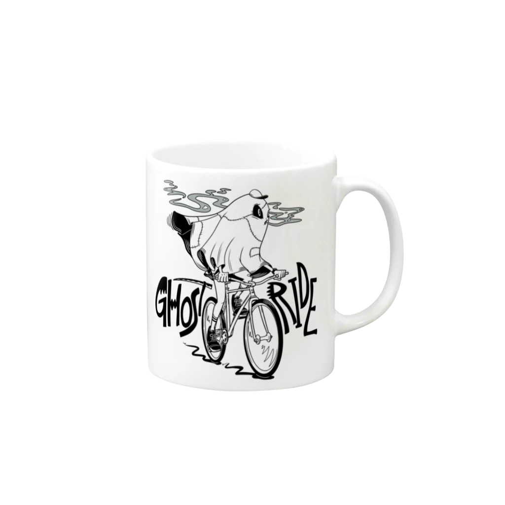 nidan-illustrationの"GHOST RIDE" Mug :right side of the handle