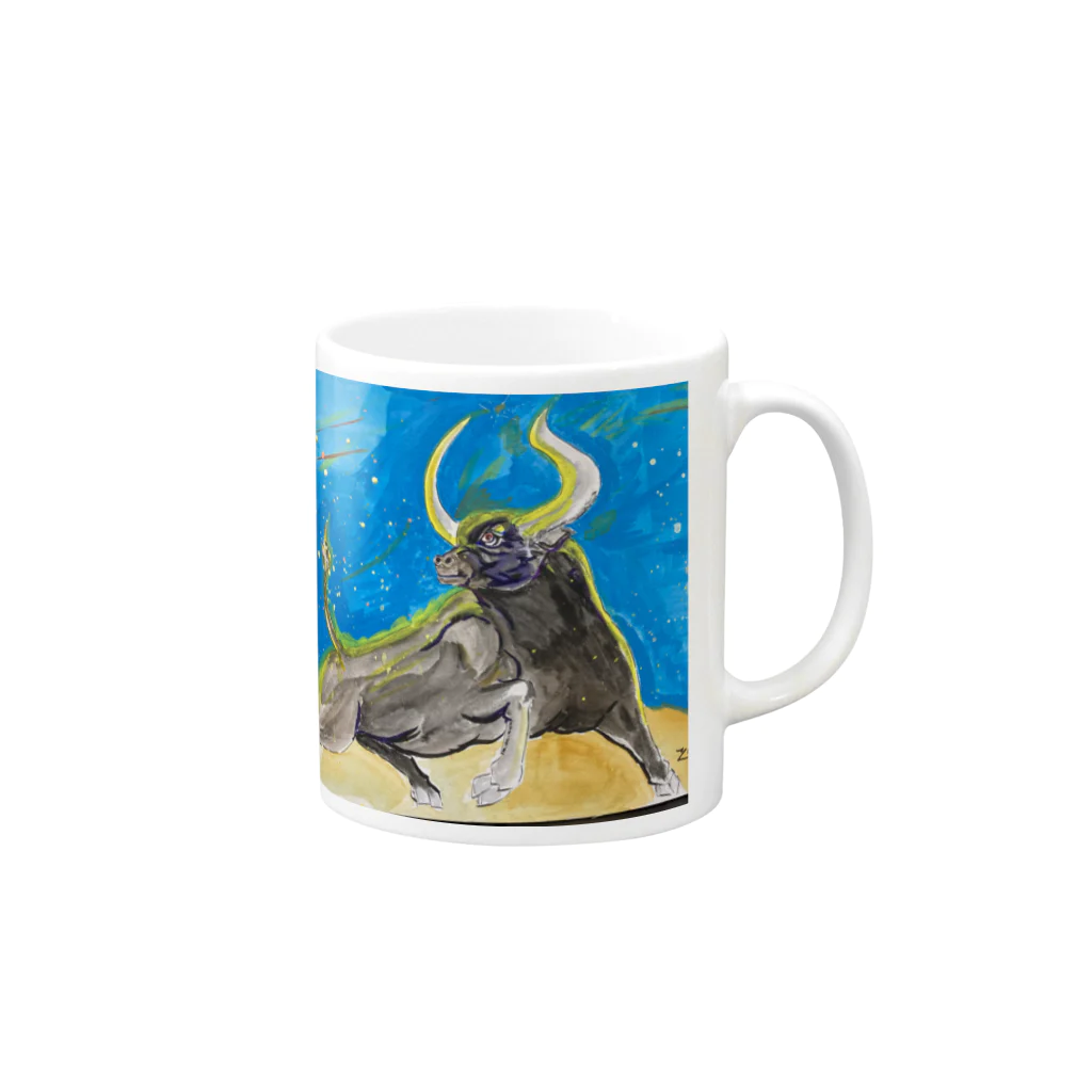 Coshi-Mild-Wildの牛 Mug :right side of the handle