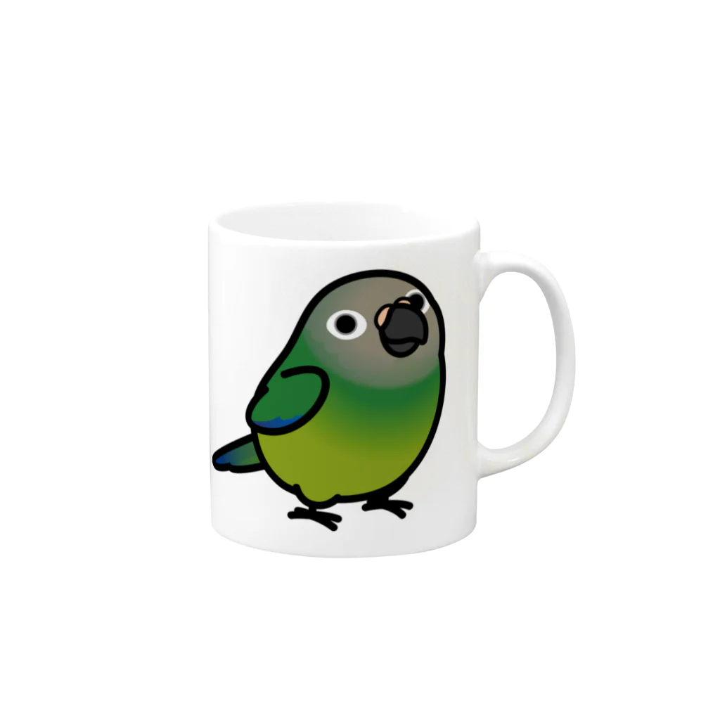 Cody the LovebirdのChubby Bird シモフリインコ Mug :right side of the handle