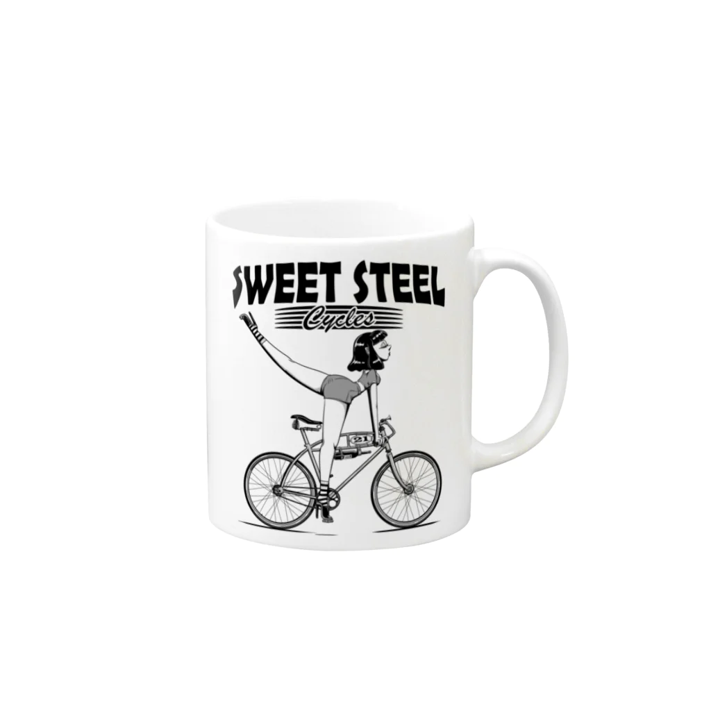 nidan-illustrationの"SWEET STEEL Cycles" #1 マグカップの取っ手の右面