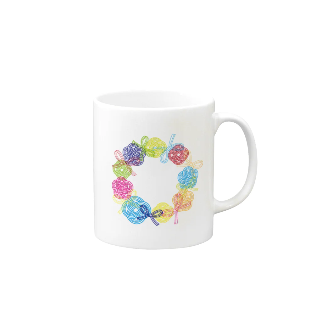 Twinkleの水引リース Mug :right side of the handle