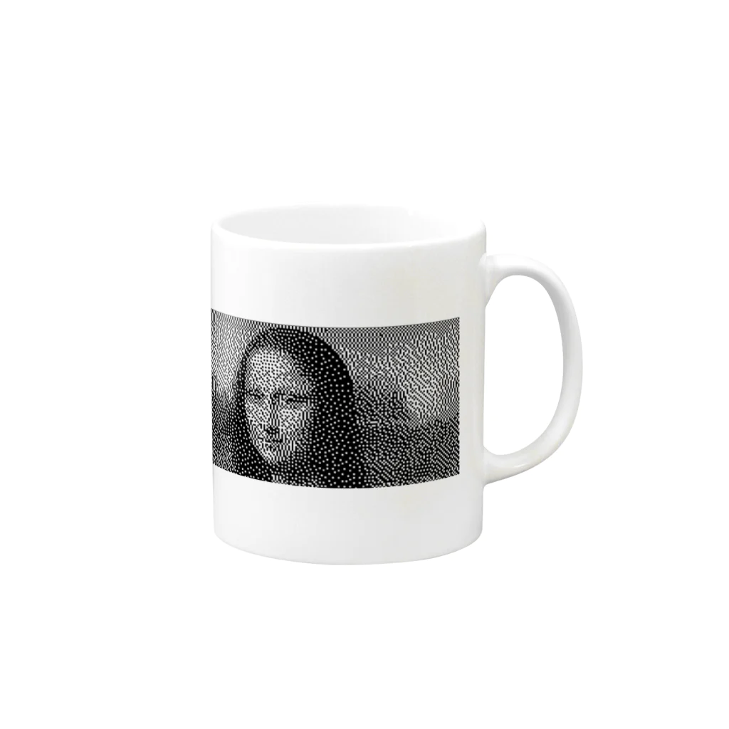 Atul VinayakのRasterized Monalisa マグカップの取っ手の右面