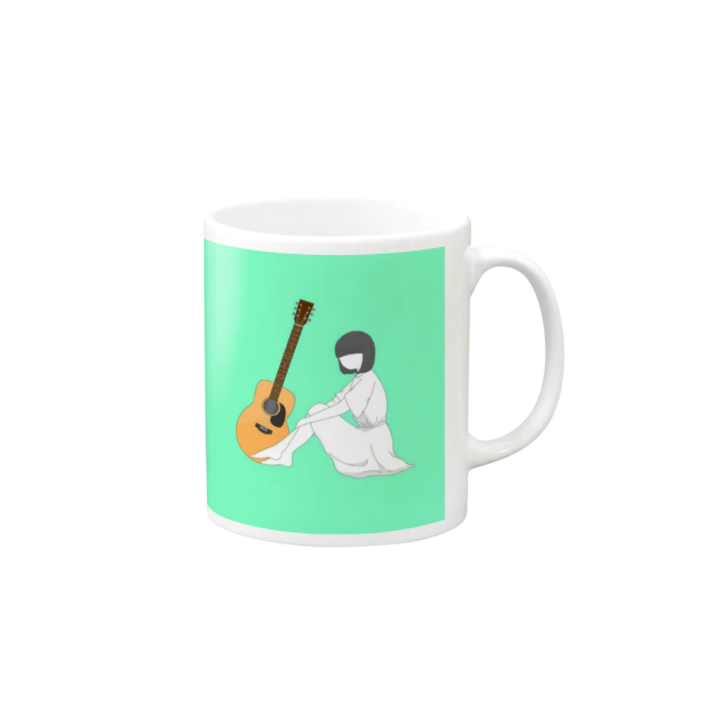 わか＠ぼぶぅのわか＠公式コップ1号 Mug :right side of the handle