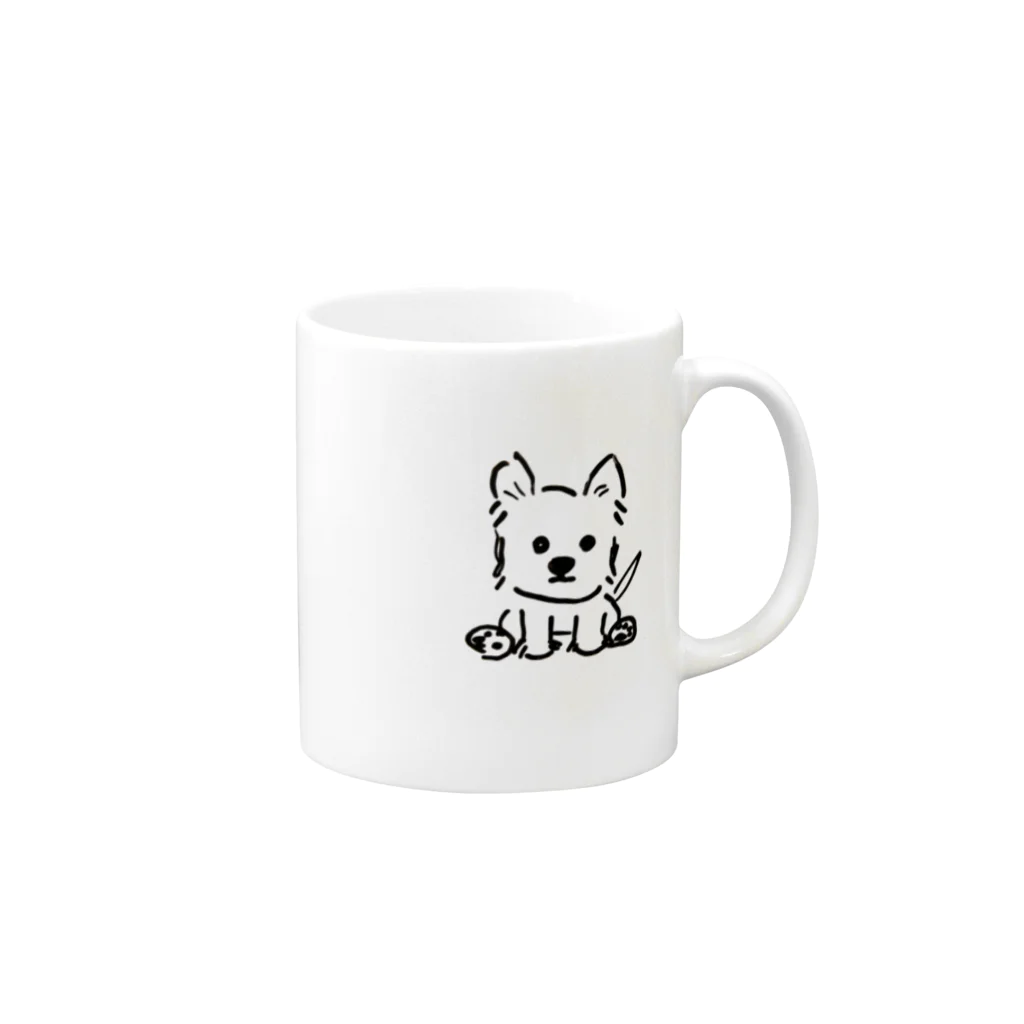 かわいいの大学のいやしのウェスティ Mug :right side of the handle