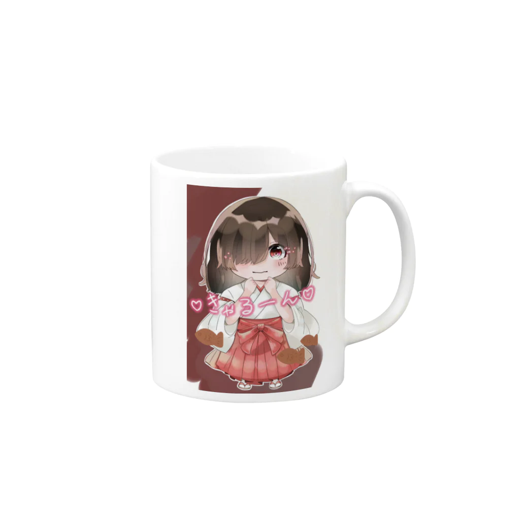 たいやき)3のたいやきのオリジナルグッズ Mug :right side of the handle