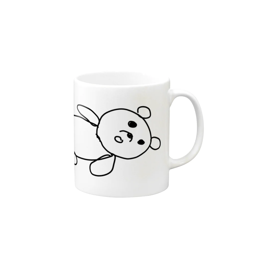 pon_pokoのkuma Mug :right side of the handle