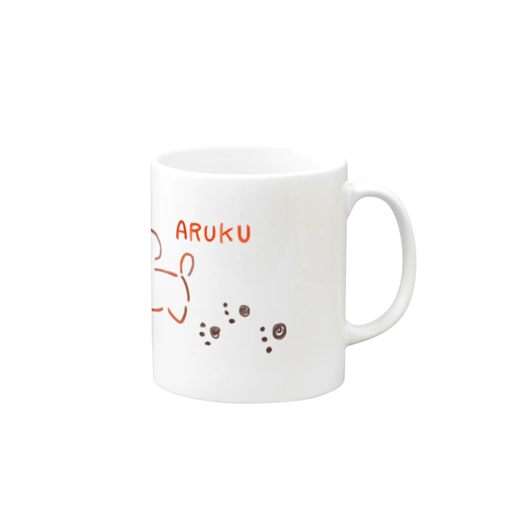 はるちゃこ🐼🌷の歩くチャコ🐾 Mug :right side of the handle