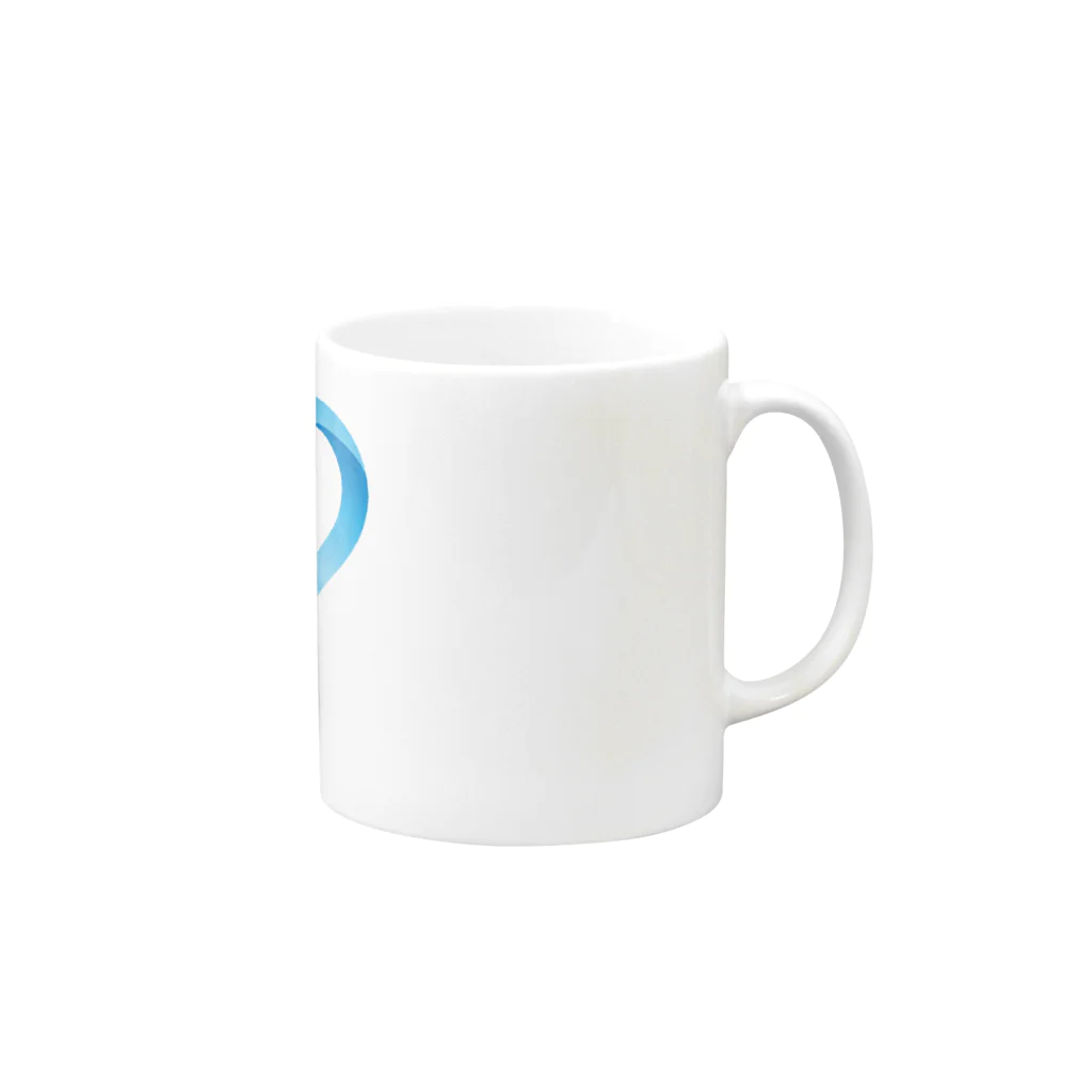 beautiful_aのハート柄 Mug :right side of the handle