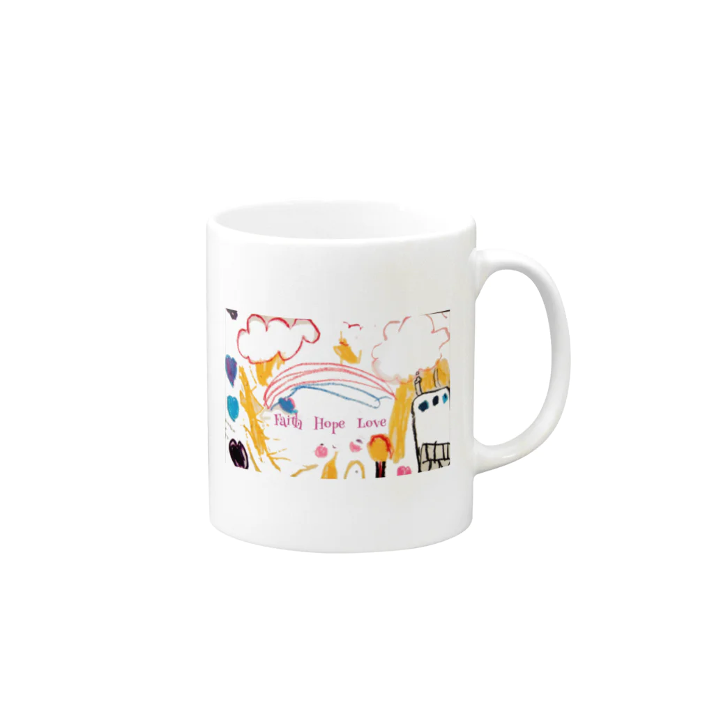 satochikaのFaith Hope Love(クリスチャンアイテム) Mug :right side of the handle