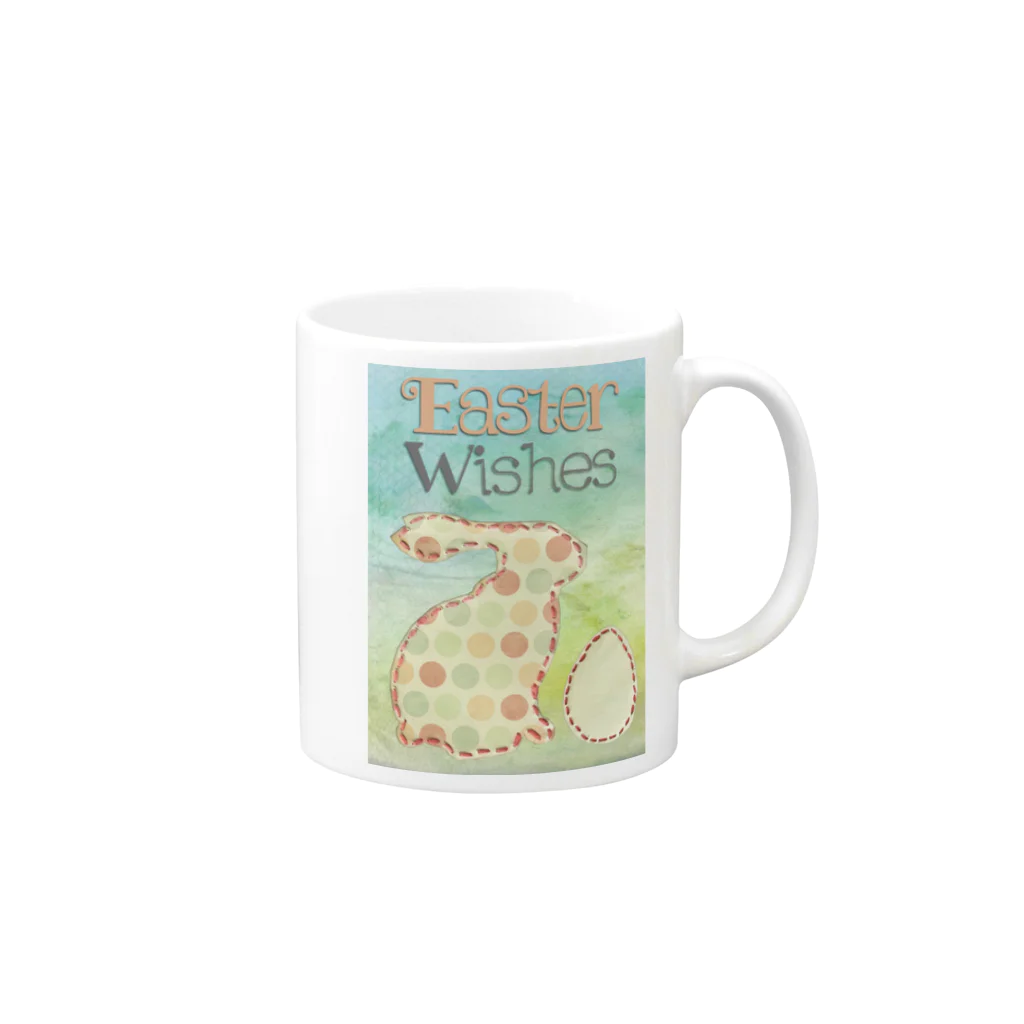 うさぎ×３のうさぎさん Mug :right side of the handle