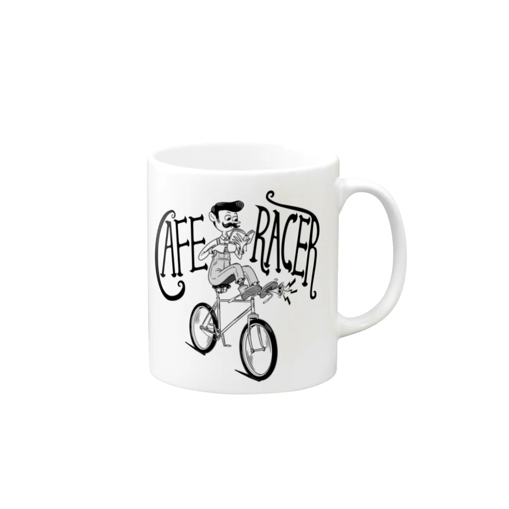 nidan-illustrationの"CAFE RACER" Mug :right side of the handle