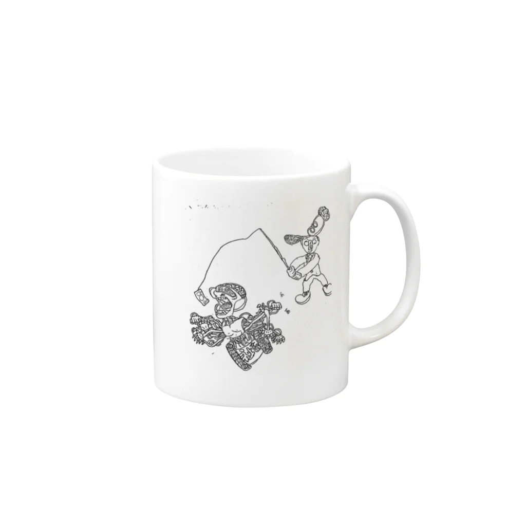 みんながんばってるの社畜 Mug :right side of the handle