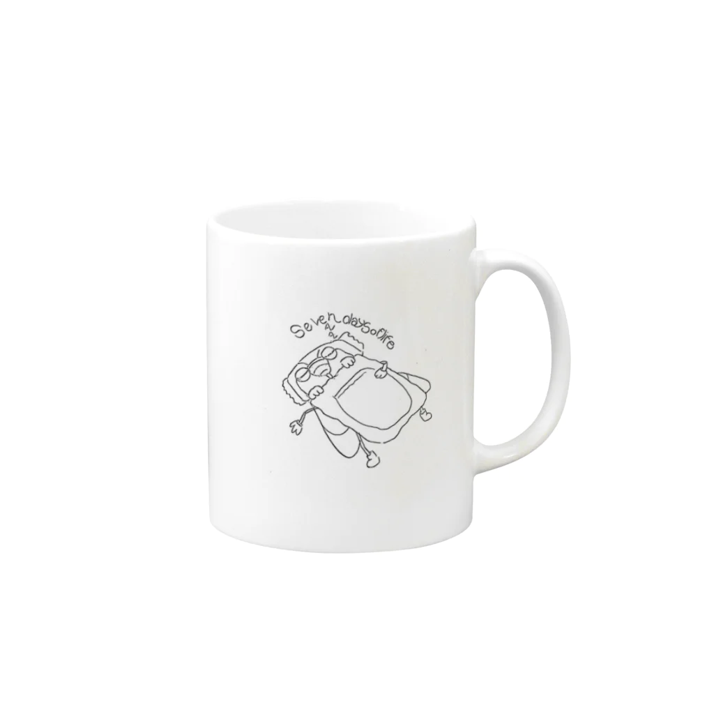 みんながんばってるの夏をサボった蝉ちゃん Mug :right side of the handle