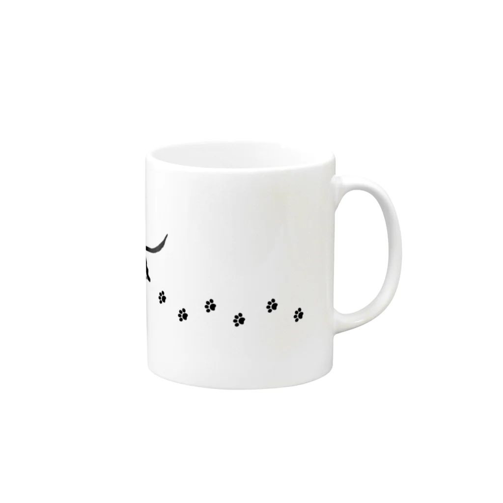 或斗/Arutoのはしゃぐダックスフンド Mug :right side of the handle