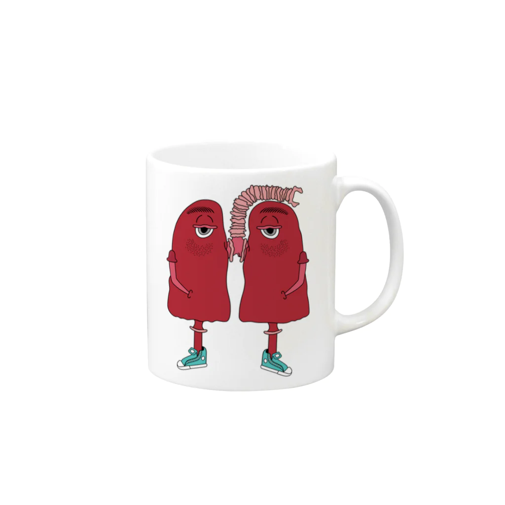 Lung Lung & FriendsのLung Lung Mug :right side of the handle