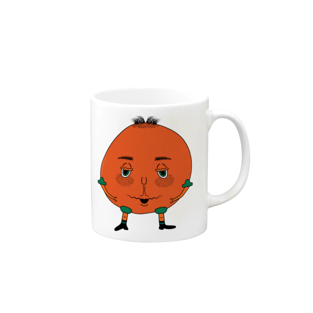 Lung Lung & FriendsのMr Orange Mug :right side of the handle