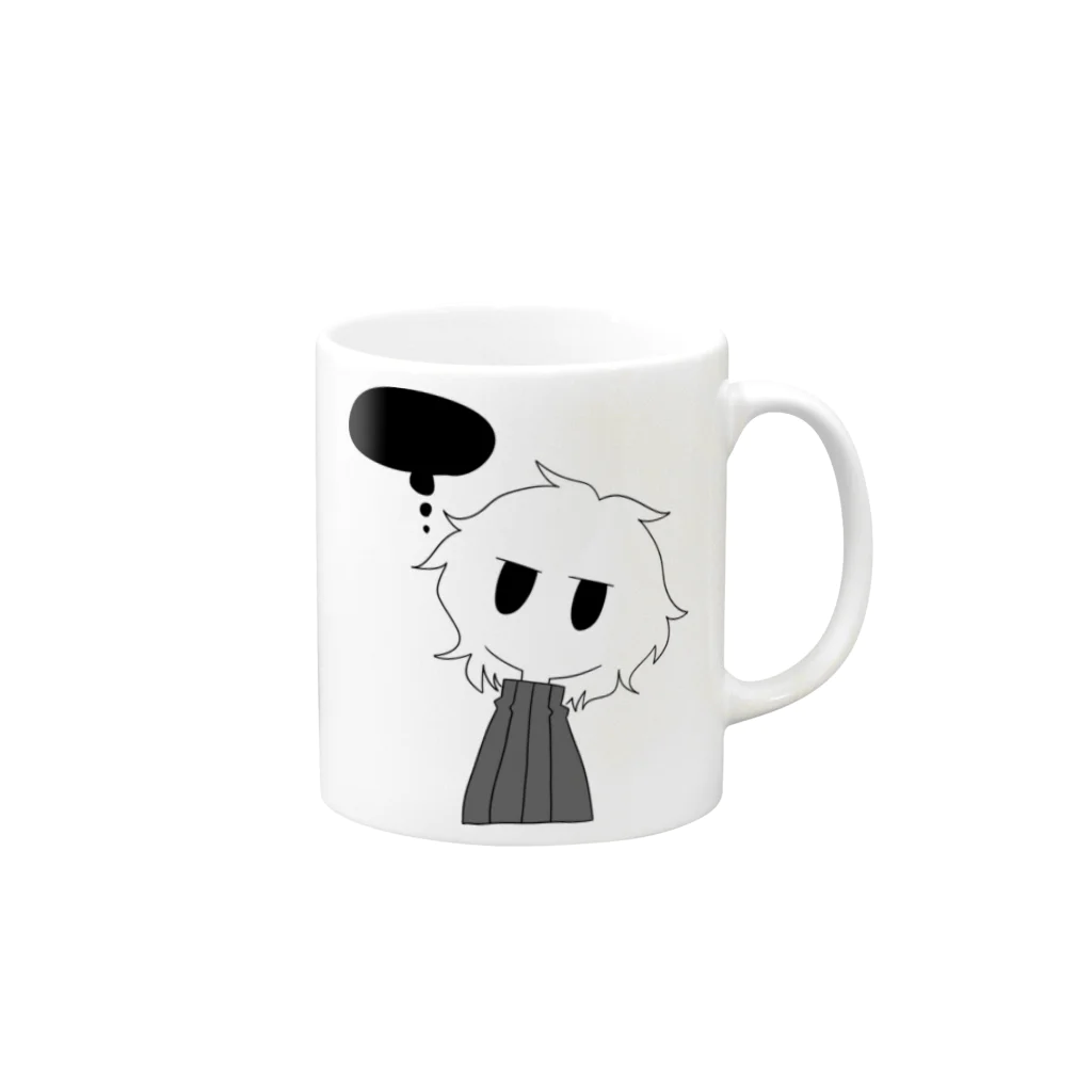 てんとうむしのおみせの物思い Mug :right side of the handle