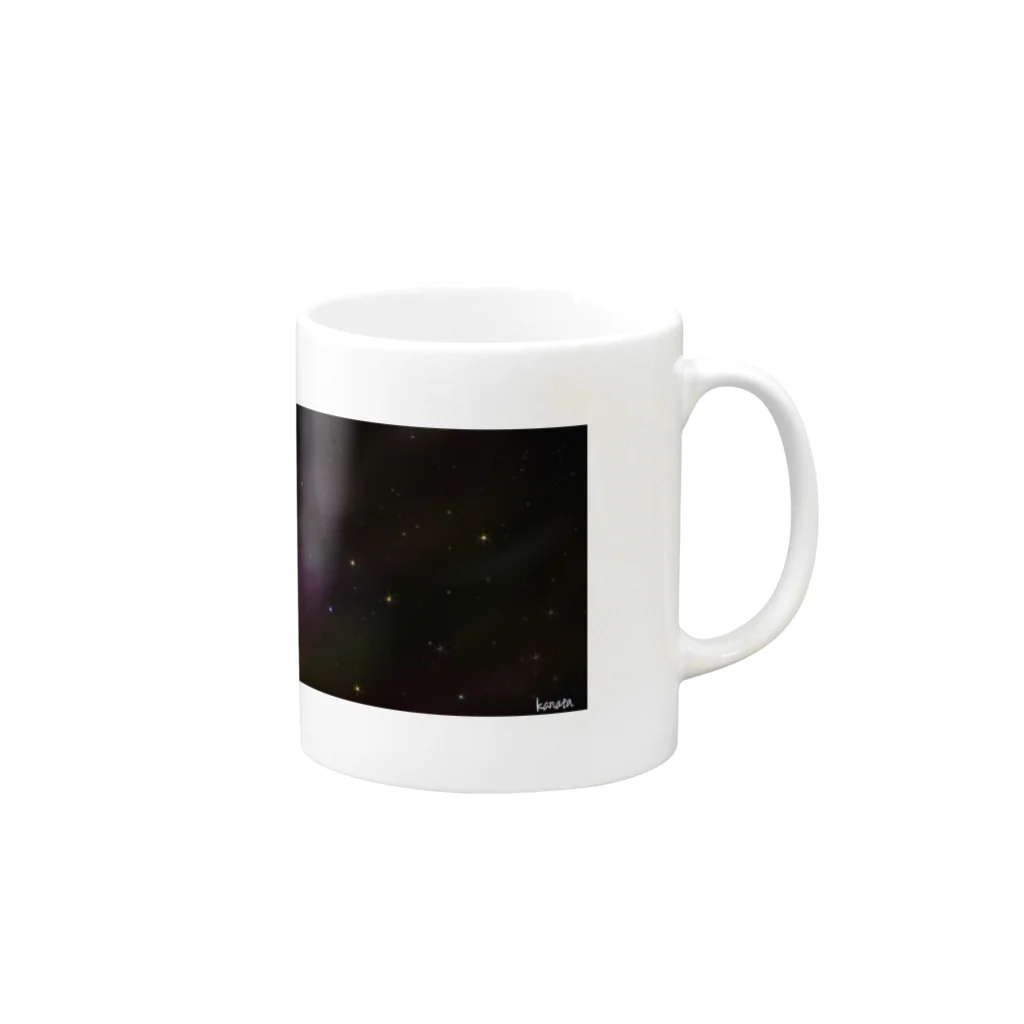 宇宙の彼方の宇宙の彼方へ Mug :right side of the handle